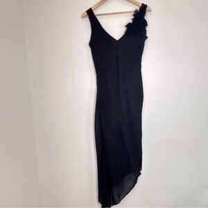 A Design Asymmetrical Party Dress Size 12 Medium Black Neutral Whimsigoth C21